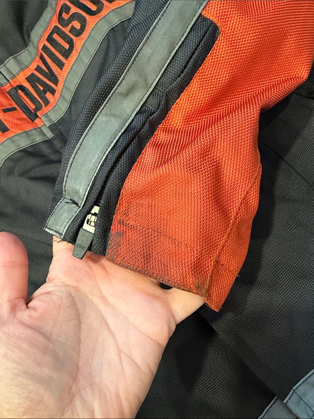 Harley-Davidson Black & Orange Reflective Riding Jacket - Picture 4 of 7